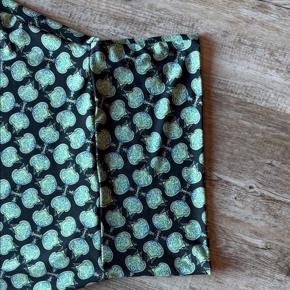 LuLaRoe Black and Green Patterned A-Line Skirt - Picture 2 of 3